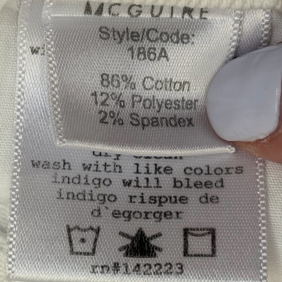 McGuire Valletta Straight Leg White Jean - Picture 8 of 11